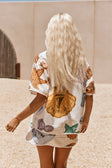 White Shell By The Sea Print Button Up Avery Top