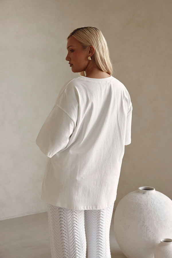 Blue Graphic Tee Relaxed Par La Mer Top