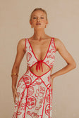 Eliska Dress - Shoreline Red