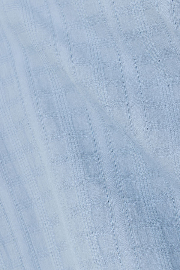 Blue V Neck Button Up Mini Shaelagh Dress