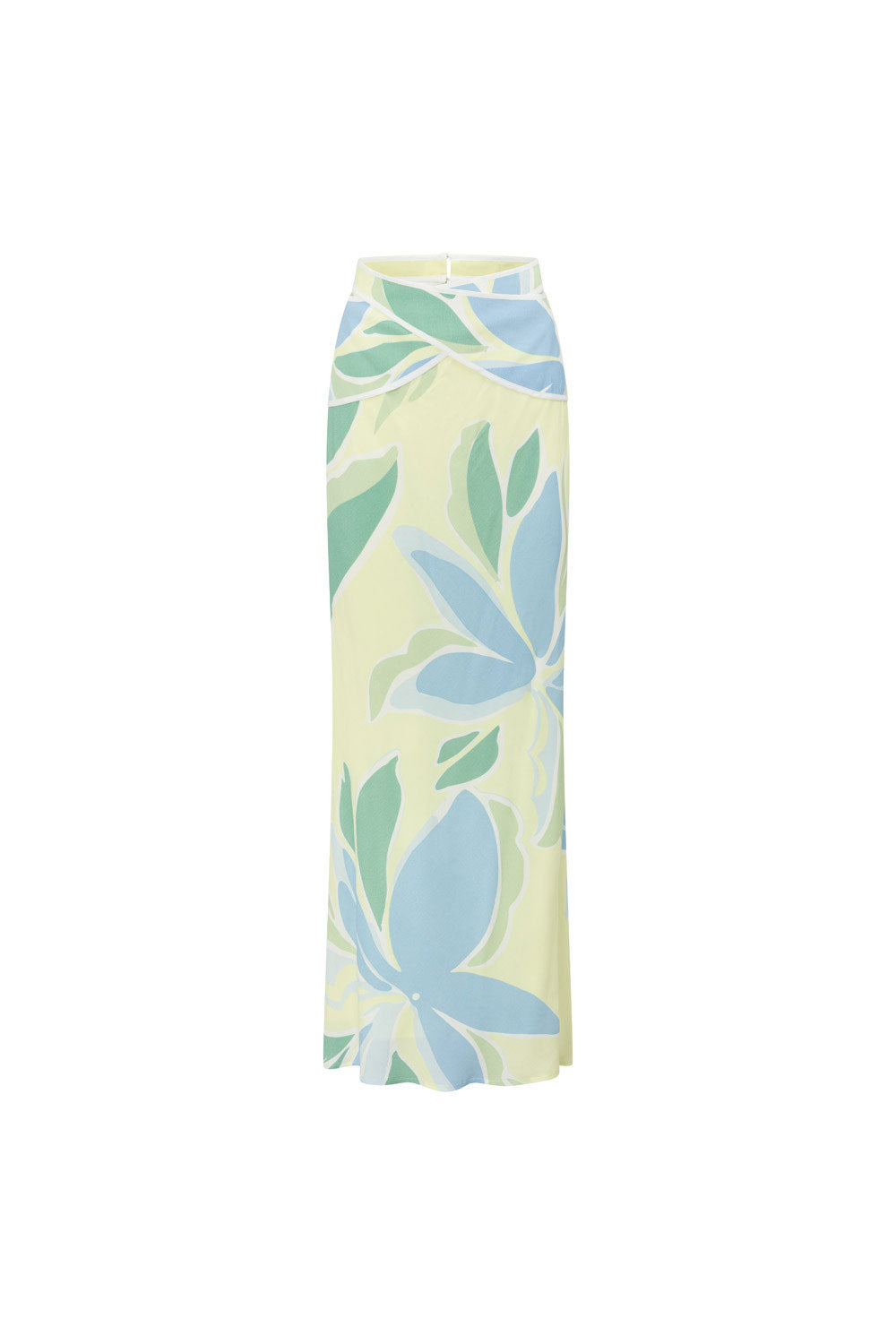 Euphoria Maxi Tie Skirt - Blue Green White