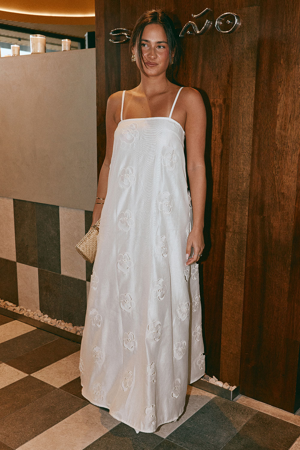 Melena Dress - Beige Flower