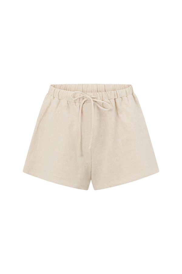 Beige High Waist Sydney Shorts