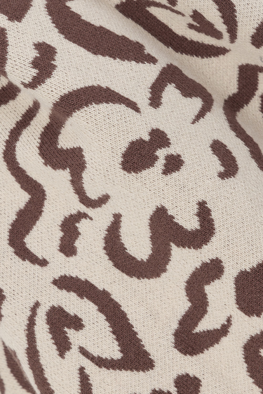 Cream And Brown Floral Wrap Mini Sarai Skirt