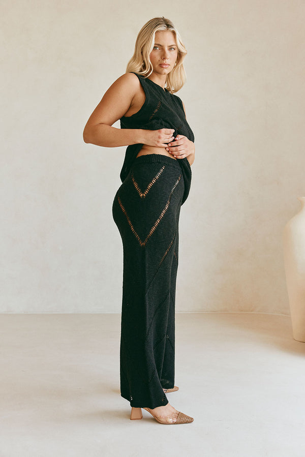 Josiah Elasticated Pants - Black