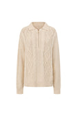 Cream Knit Long Sleeve Karla Top