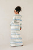 Kaila Maxi Skirt - Blue, White, Grey