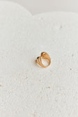 Gold Toned Black Stone Detail Zara Onyx Ring