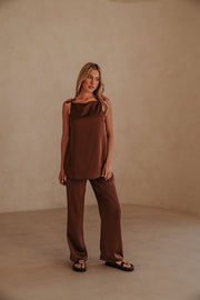 SAMPLE-Kinsley Jumpsuit - Chocolate