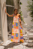 Solis Tropical Print One Shoulder Maxi Seraphine Dress