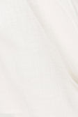 White Cotton Elastic High Waist Inara Shorts