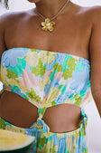 Yellow BLue Floral Dream Maxi Lili Dress
