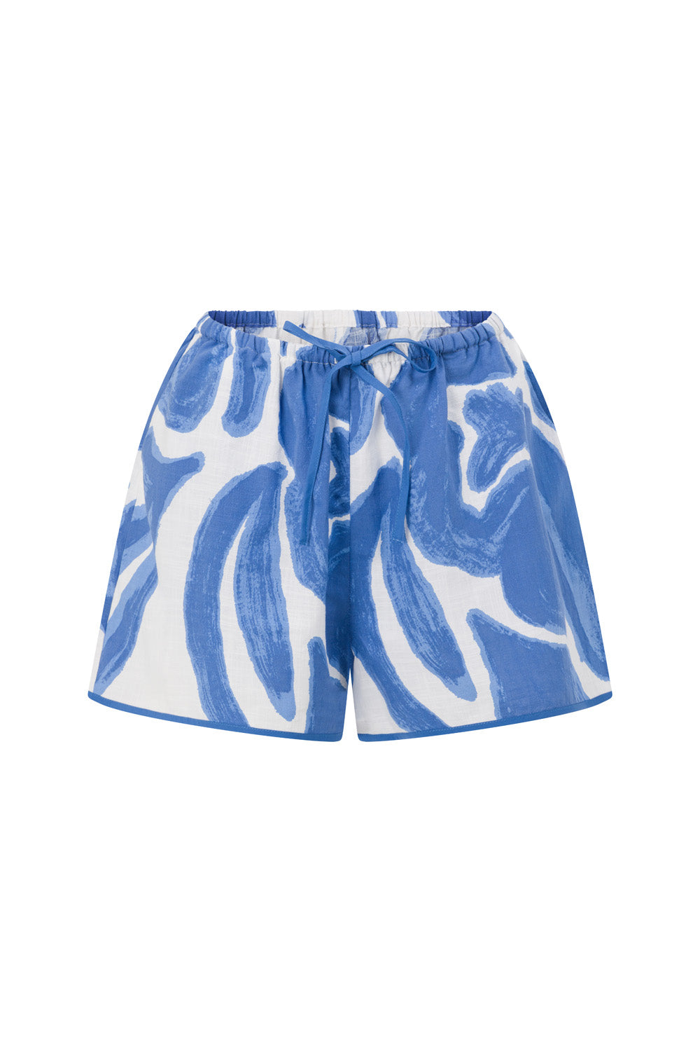 Blue Ada Flora Print Drawstring Pax Shorts