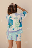SAMPLE-Amira Top - Scarf Azure