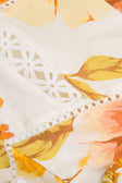 White Agalia Floral Print Belted Jara Shorts