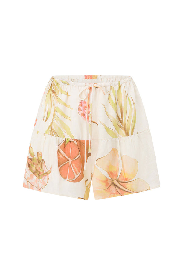 White Island Time Drawstring Elastic Lani Shorts