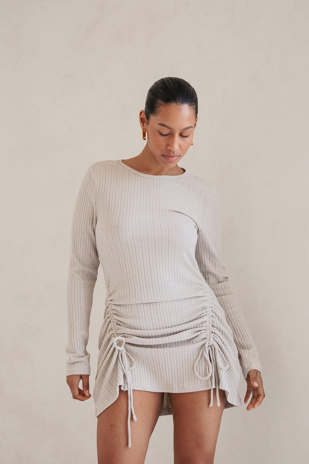 Kalani Knit Mini Dress - Grey