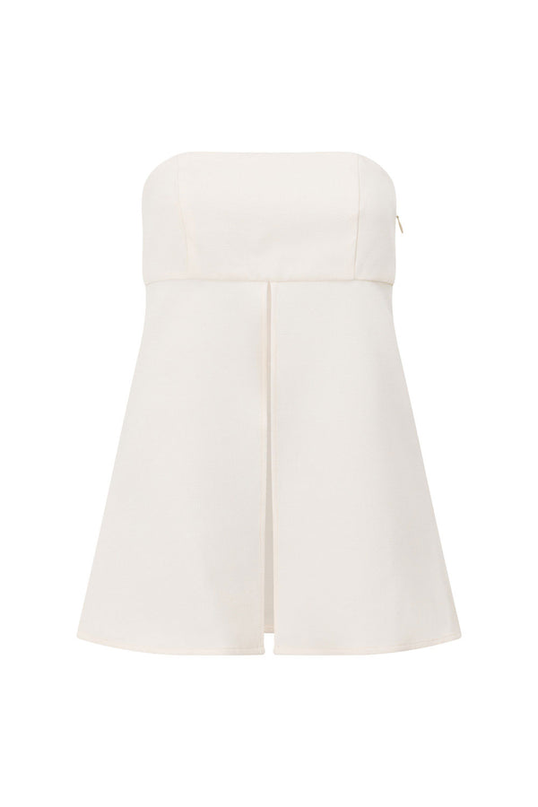 Aila Strapless Split Top - Cream