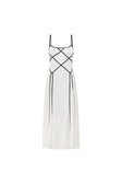 White Strappy Binding Maxi Magnolia Dress