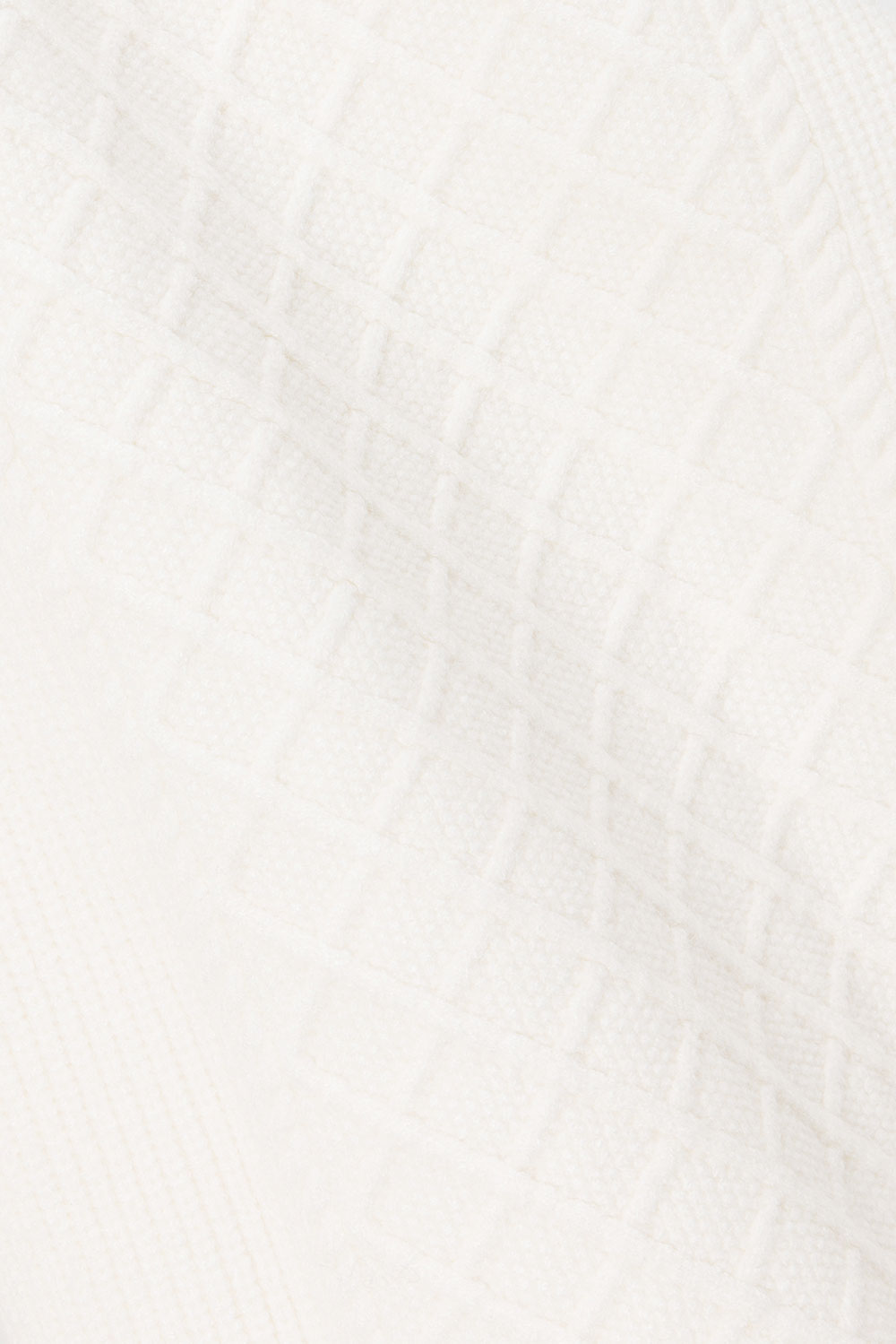 White Cable Knit Maxi Lotus Skirt