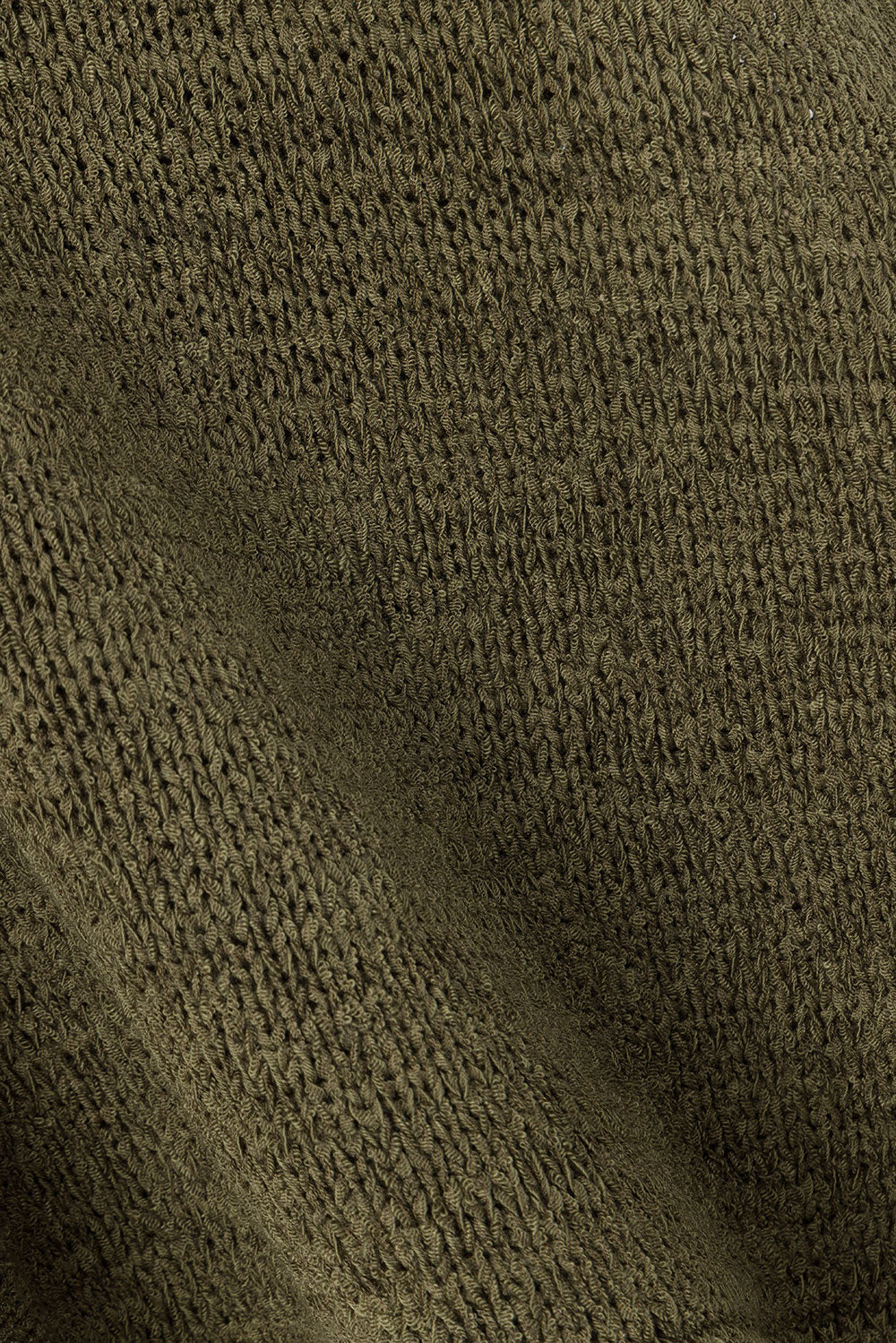 Olive Green Knit Boxy Longline Louka Top