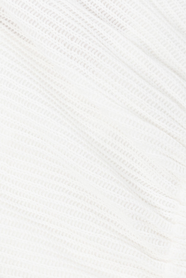 White V Neck Ruched Tie Mini Chiva Dress