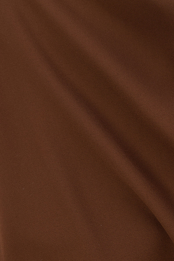 Chocolate Brown V Neck Halter Liora Top