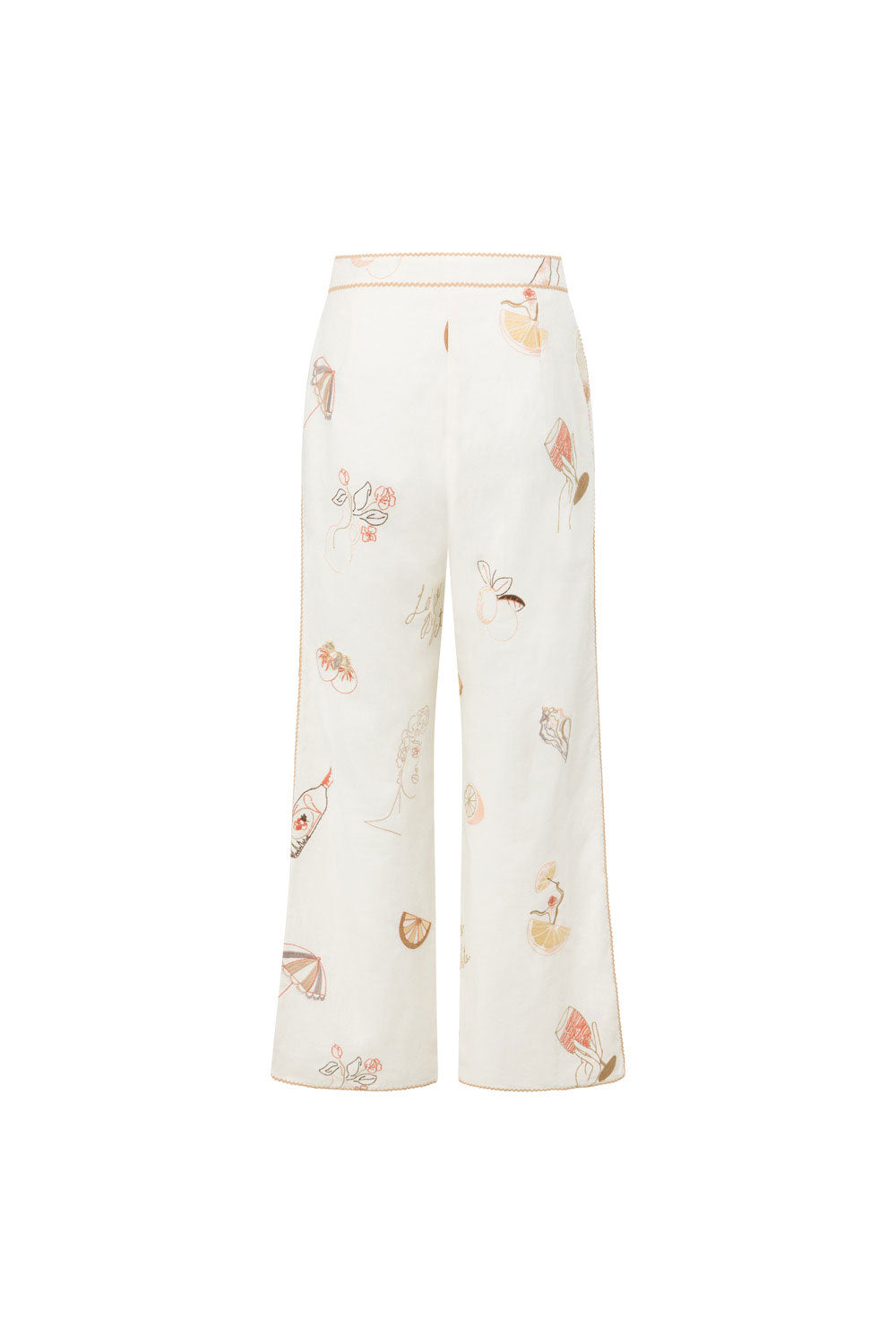 White Serenita High Waist Paradise Cove Pants