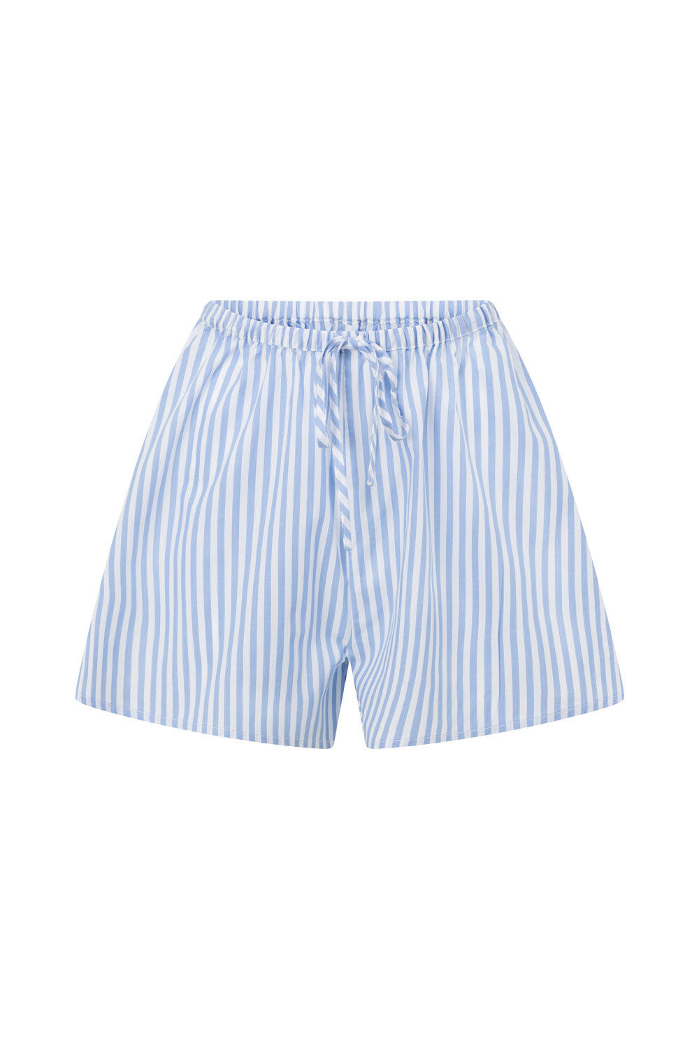 Blue And White Stripe Drawstring Pennie Shorts