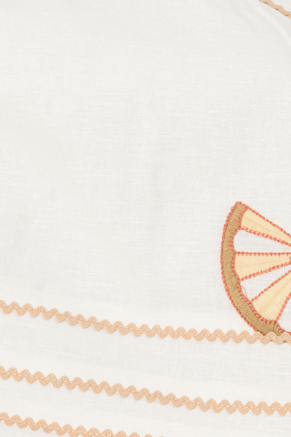 Paradise Halterneck Embroidered Cove Crop Top - Serenita, White, Beige, Pink