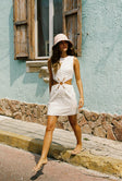 Brigitte Ring Mini Dress - White