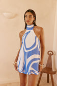 SAMPLE-Frances Dress - Palm Blue