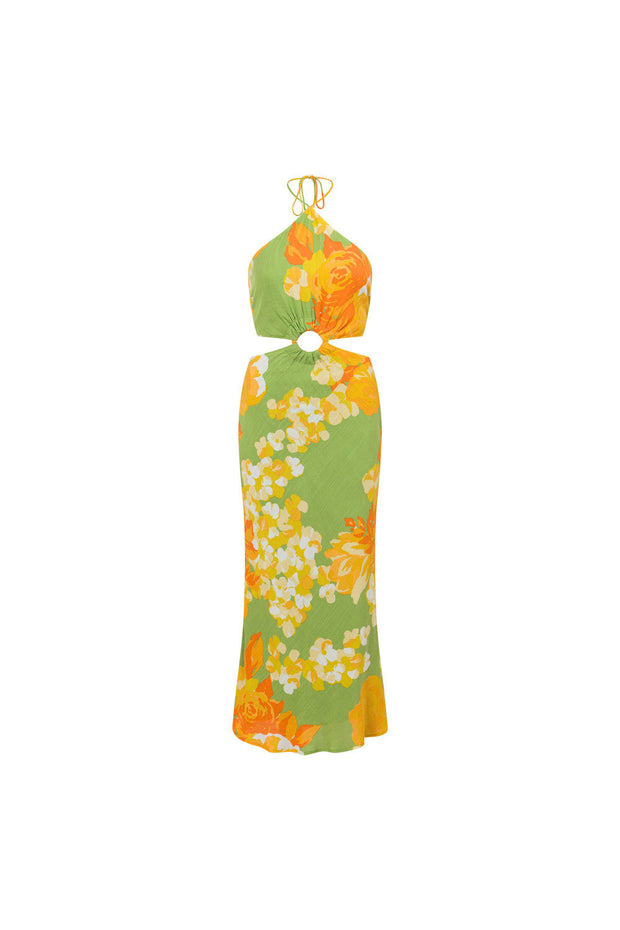 SAMPLE-Gala Cutout Dress - Floral Sunset