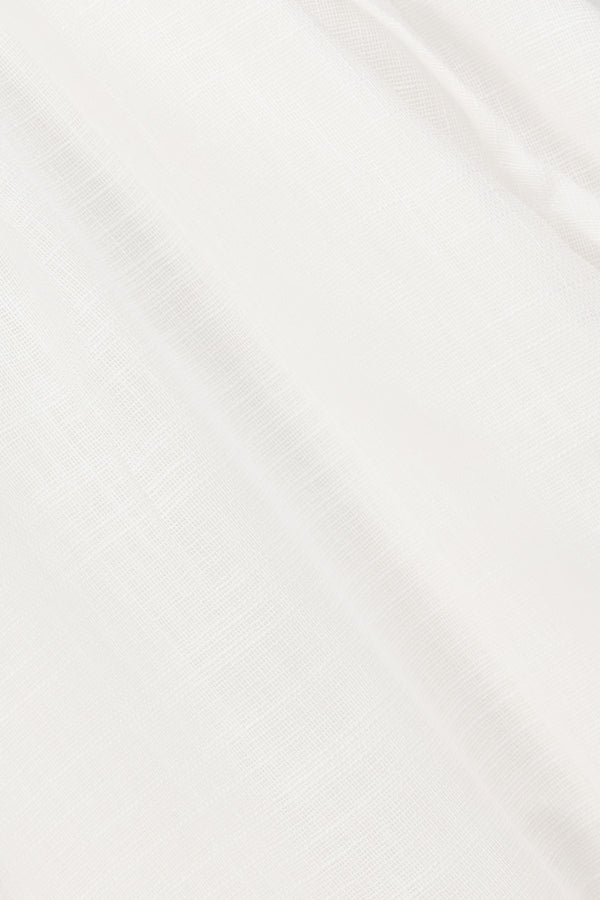 White Cotton Elastic Drawstring Stella Shorts