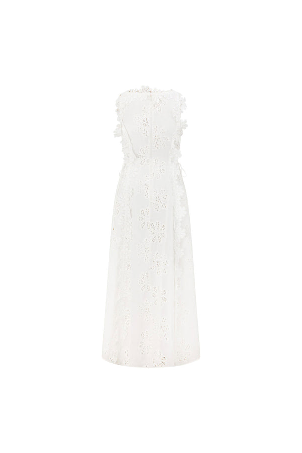 Araminta Embroidered Maxi Dress - Stella Marina - White