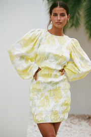 SAMPLE-Banks Shirred Dress - Solstice Floral