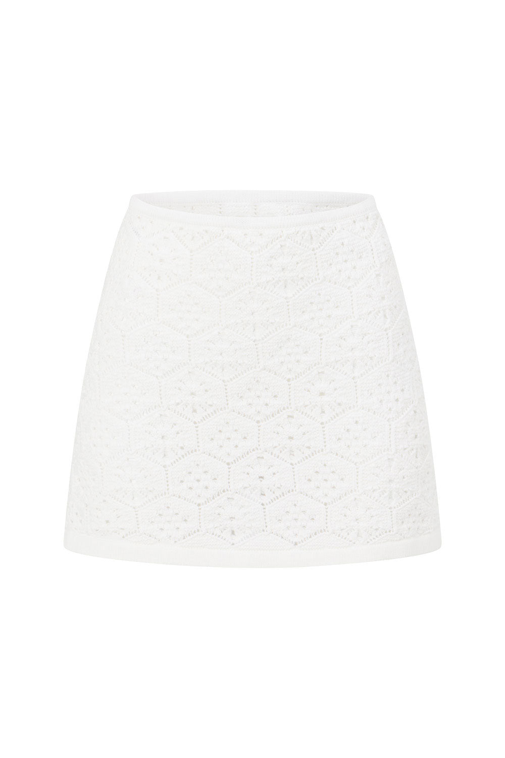 Soleil Knit Mini Skirt - White