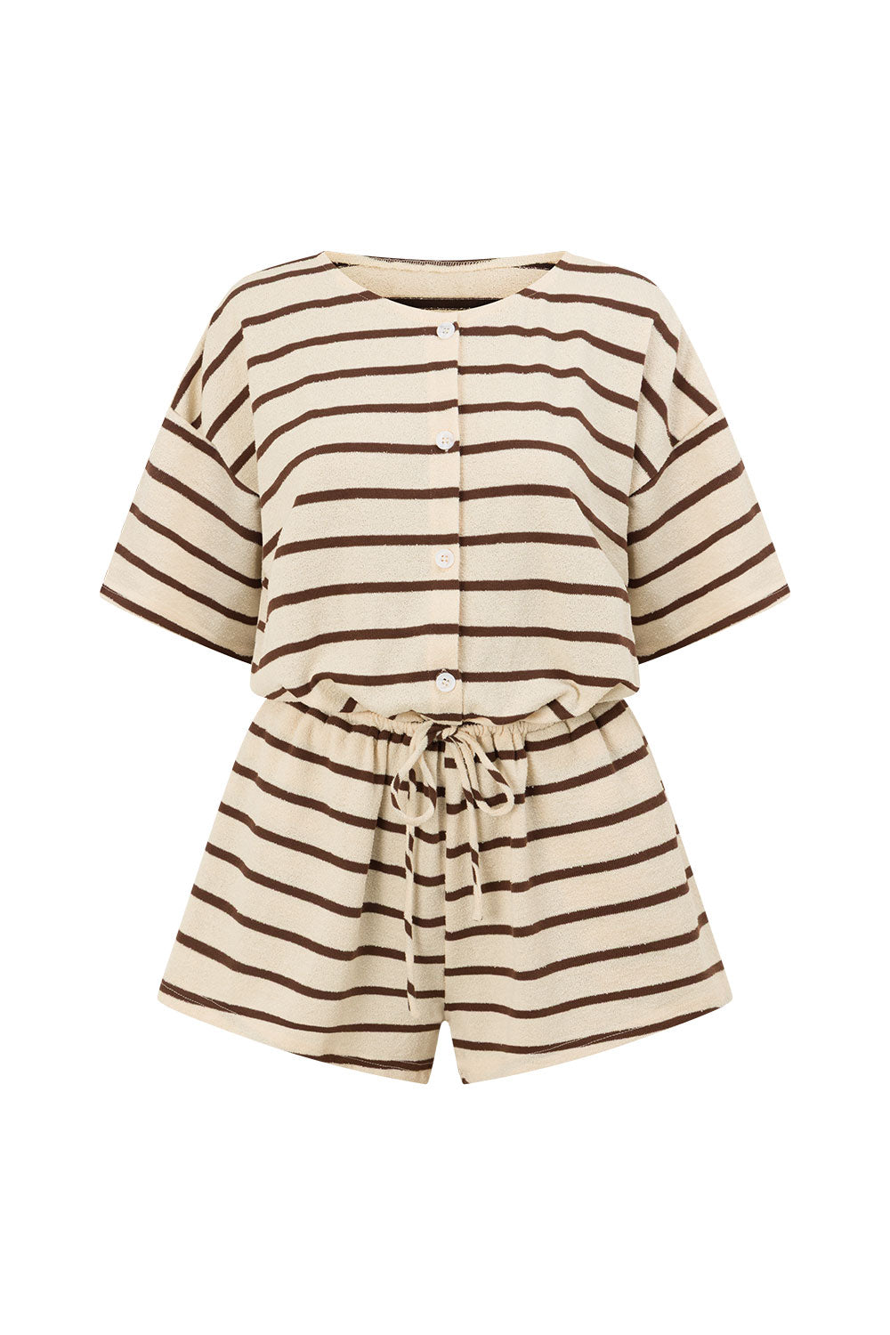 Juniper Playsuit - Brown Stripe