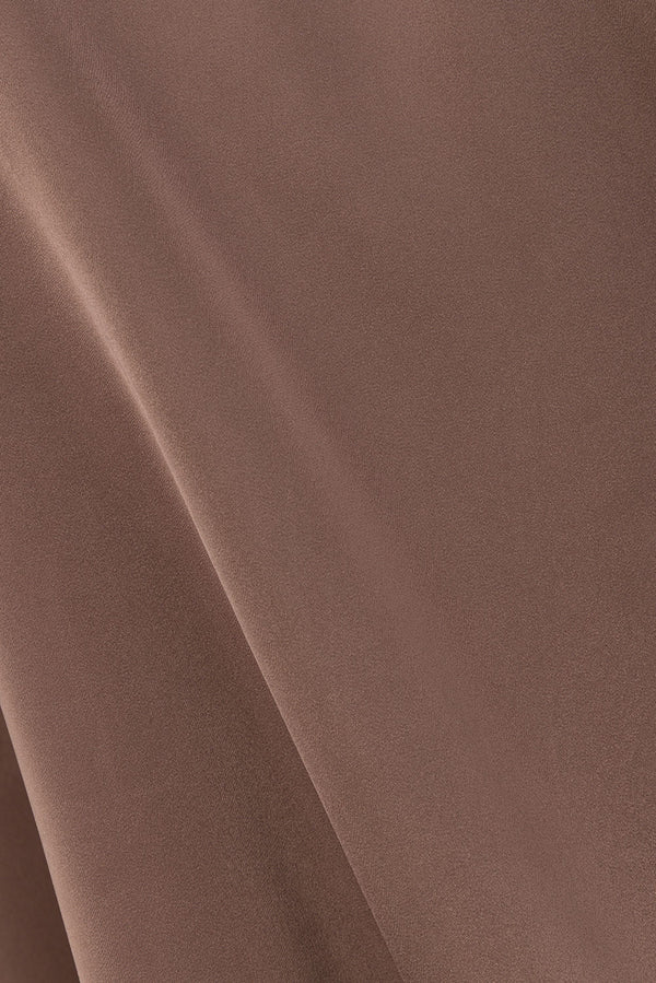 Chocolate Brown Pleated Maxi Hailey Skirt