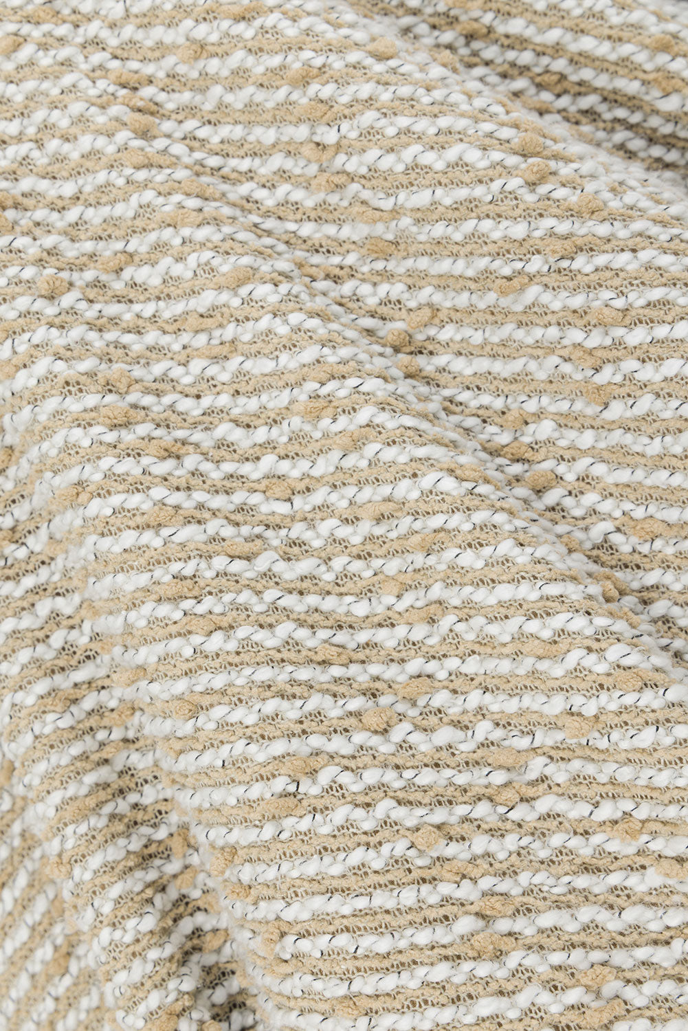 Tan Boucle Off Shoulder Maxi Poppy Dress