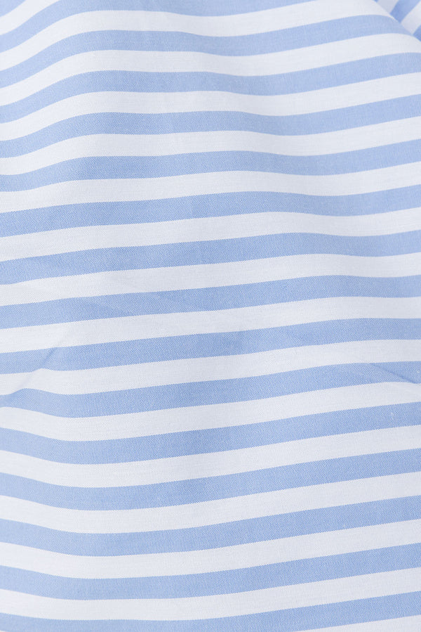 Blue And White Stripe Drawstring Pennie Shorts