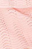 Blush Pink Crochet Knit Strapless Panel Kama Top