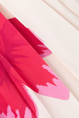 Pink Sole Rosa Print Strapless Pleated Antalya Top
