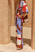 Valley Red Print Relaxed Dia Trouser Pants
