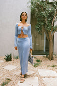 Marcelle Maxi Skirt - Blue