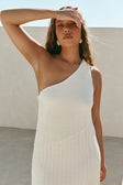 Ivory One Shoulder Bridal Maxi Ellita Dress