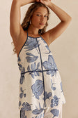 Blue Phylida Azure Print Halter Saphira Top