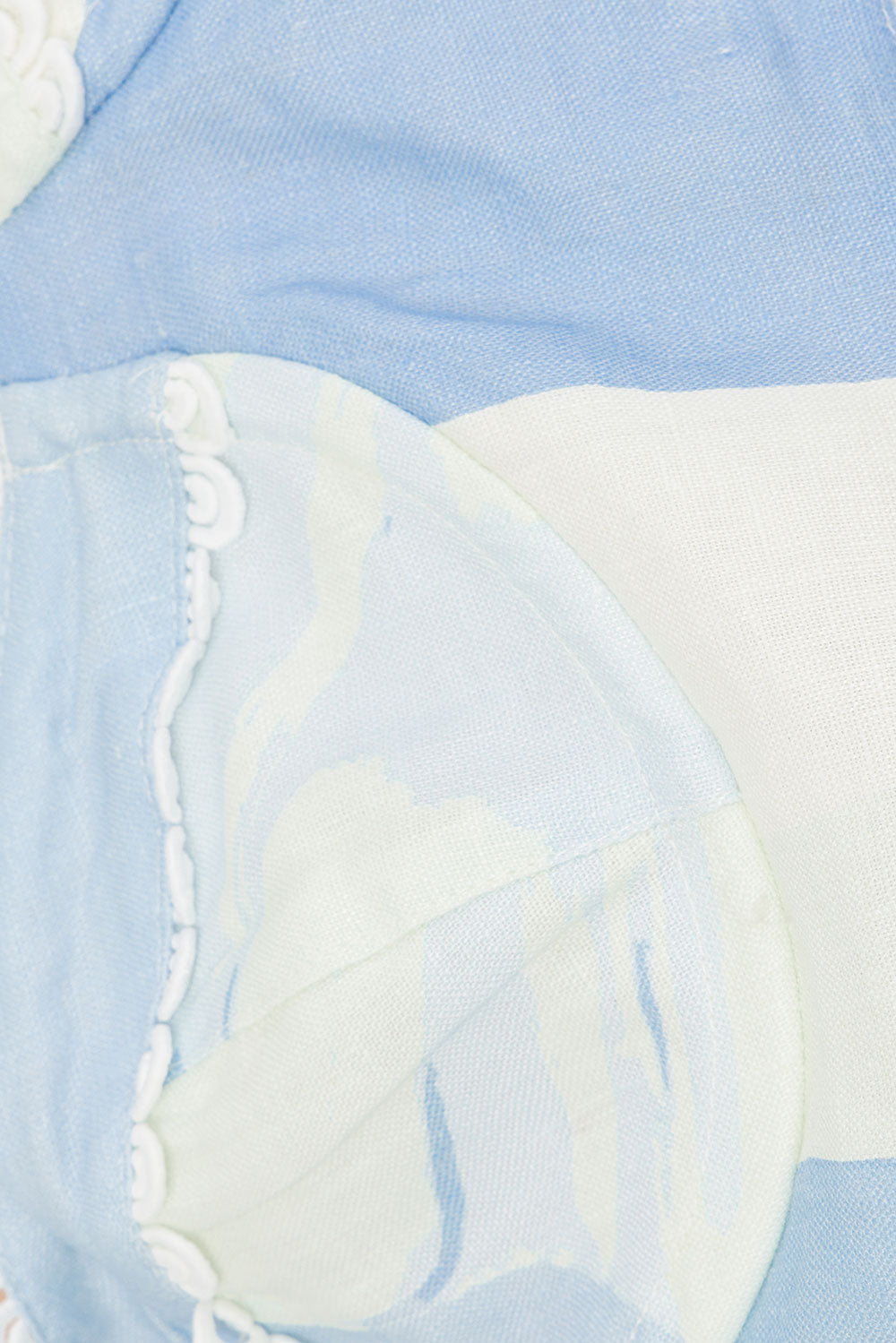 Blue Il Lido Print Wide Strap Crop Isabella Top