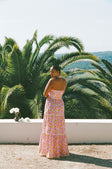 True Halterneck Maxi Dress -  Dulcie Daisy Purple Orange Pink Floral