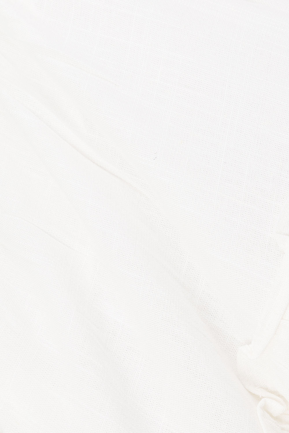 White Puff Sleeve V Neck Button Detail Lyon Top